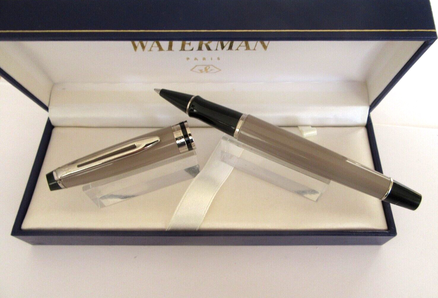 Stylo roller Waterman Expert marron anthracite collection authentique A76 - 2