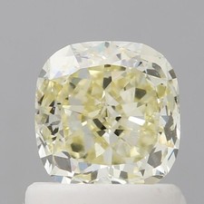Loose Natural Untreated Cushion Diamond Fancy Light Yellow SI1 w/ GIA 0.79ct 1581.01 per carat