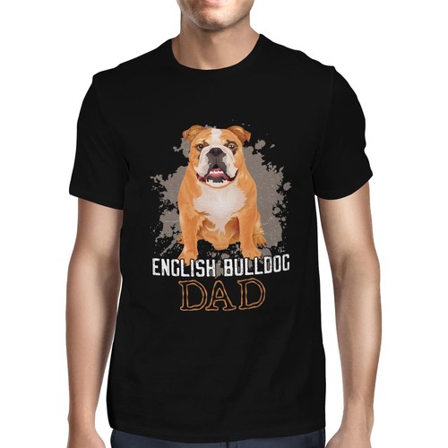 1Tee Mens English Bulldog Dad T-Shirt 