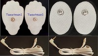 +bonus+ Replacement Electrode Massage Pads Large (20)+(2) 2.5mm Lead Cables +bonus+ Replacement Electrode Massage Pads Large (20)+(2) 2.5mm Lead Cables