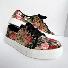 Dirty Laundry Velvet Floral Sneakers Shoes