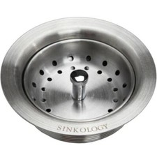 SinkSense 3.5 in. Heavy Duty Basket Strainer Drain with Post Style Basket in Sta