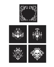 NEW! Glam Punk - CECE Restyled And Redesign With Prima Mix & Style Skull Stencil