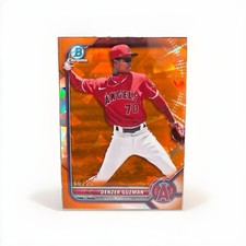 Denzer Guzman 2022 Bowman Chrome Prospect Orange Sapphire /75 Angels Refractor