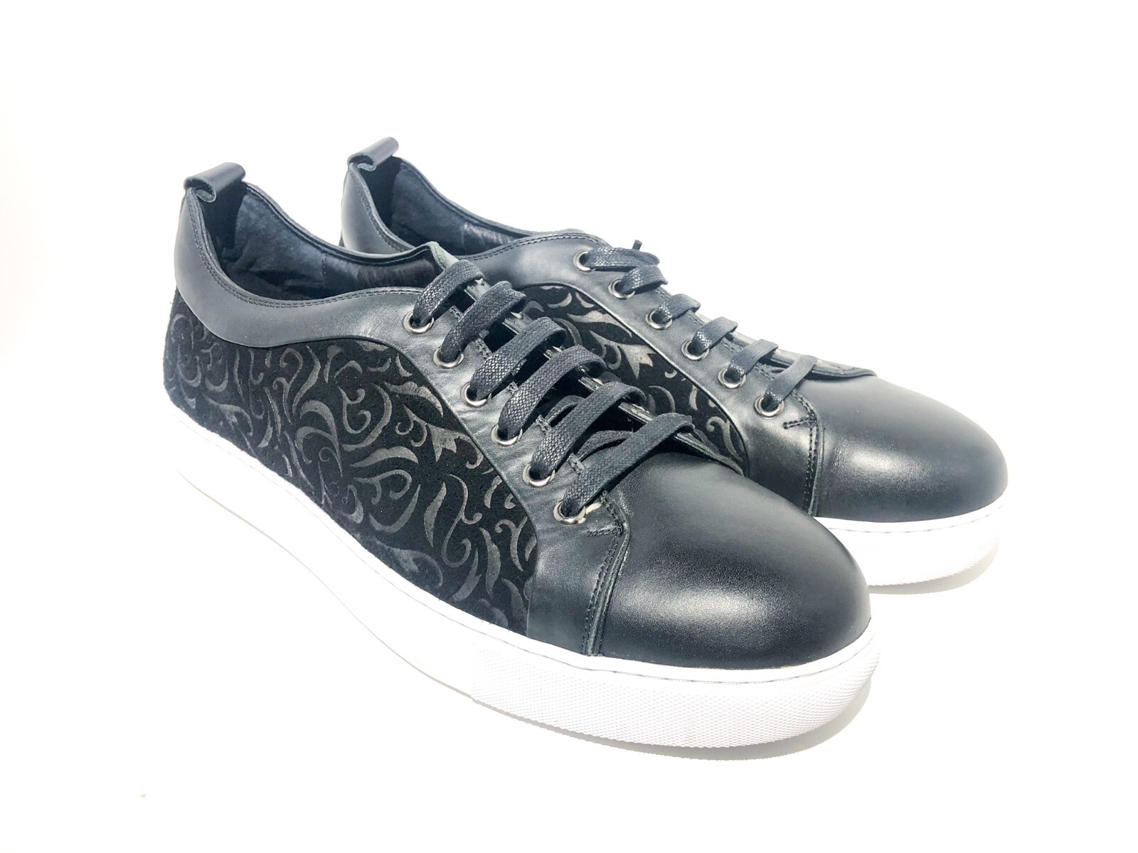 Robert Graham Men's US 11 Black Leather CREED Paisley… Gem