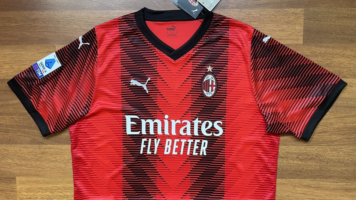 AC MILAN PUMA 2023/2024 FOOTBALL HOME JERSEY #9 GIROUD SIZE “XL