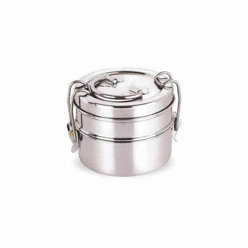 Clipper Stainless Steel Tiffin Box Set, 2-Pieces, Silver-800 ml - Picture 6 of 6