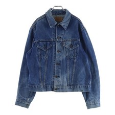 Levi's 70s 70505 4th BIG E Unequal V-button Back 526 Denim Trucker Jacket Used 7