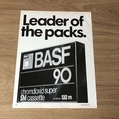 GRAM114 MAGAZINWERBUNG 11X8 BASF CHROMDIOXID SUPER KASSETTE