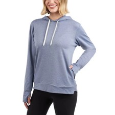 Kirkland Signature Women's Lightweight Hoodie Blue/Gray Sz XXL New