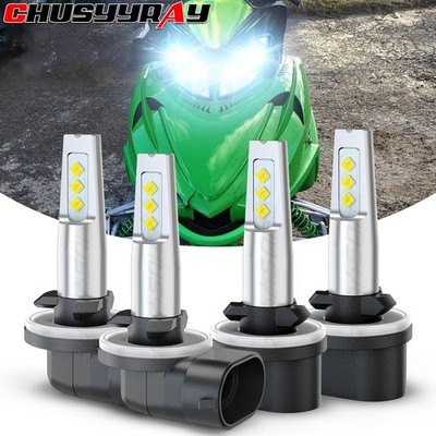 For Arctic Cat CrossFire R 8 LE 2009-2010 4X 894 & 893 LED Headlight Combo Bulbs