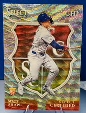 2025 Panini Select Certified Silver Wave Prizm Matt Shaw #18/199 RC Chicago Cubs