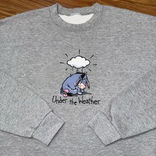 Vintage Disney Winnie The Pooh Eeyore Art Sweatshirt XL Cartoon Streetwear 90s