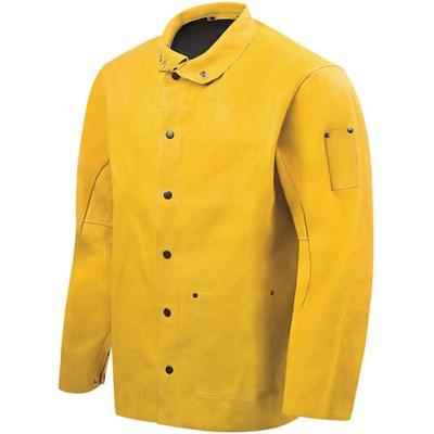 Steiner 92P6-X Leather Welding Jacket, Leather, 30 In Length, Snap Closure, 3