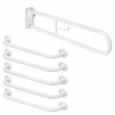 Twyford Doc M Fold Down Grab Bar Wall Mounted Bathroom & Safety Support Rail