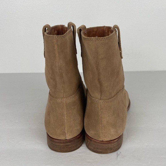 Madewell Leah Suede Leather Ankle Boots Size 5 Tan Suede Pull On  Preppy Boho