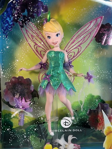DISNEY FAIRIES TINKER BELL PORZELLAN MESSING SCHLÜSSEL ANDENKEN PUPPE 2008 UNGEÖFFNETE BOX - Bild 2 von 24