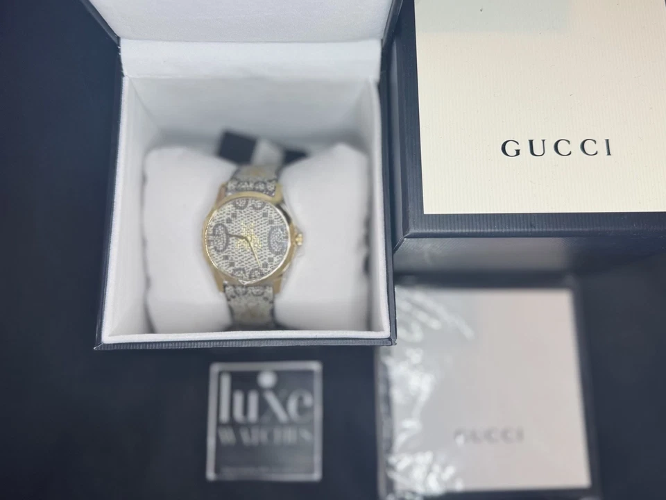 GUCCI G-Timeless YA1264068A Brown Stainless Steel Unisex Watch New in Box - Image 3 of 4
