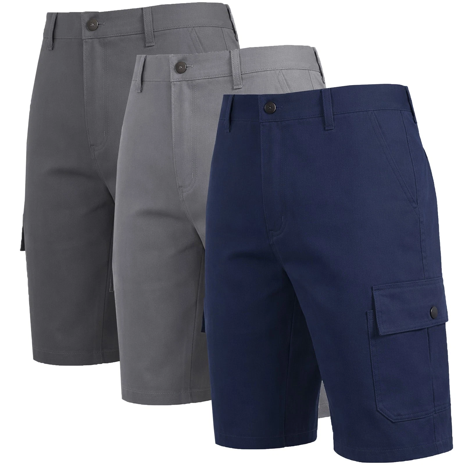 3-Pack Men's Cotton Flex Stretch Cargo Shorts W/o Belt
Opens in a new window or tab