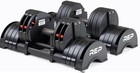 Fitness QuickDraw Adjustable Dumbbell Set Pair 30/40/50/60 lb Each Steel Plates