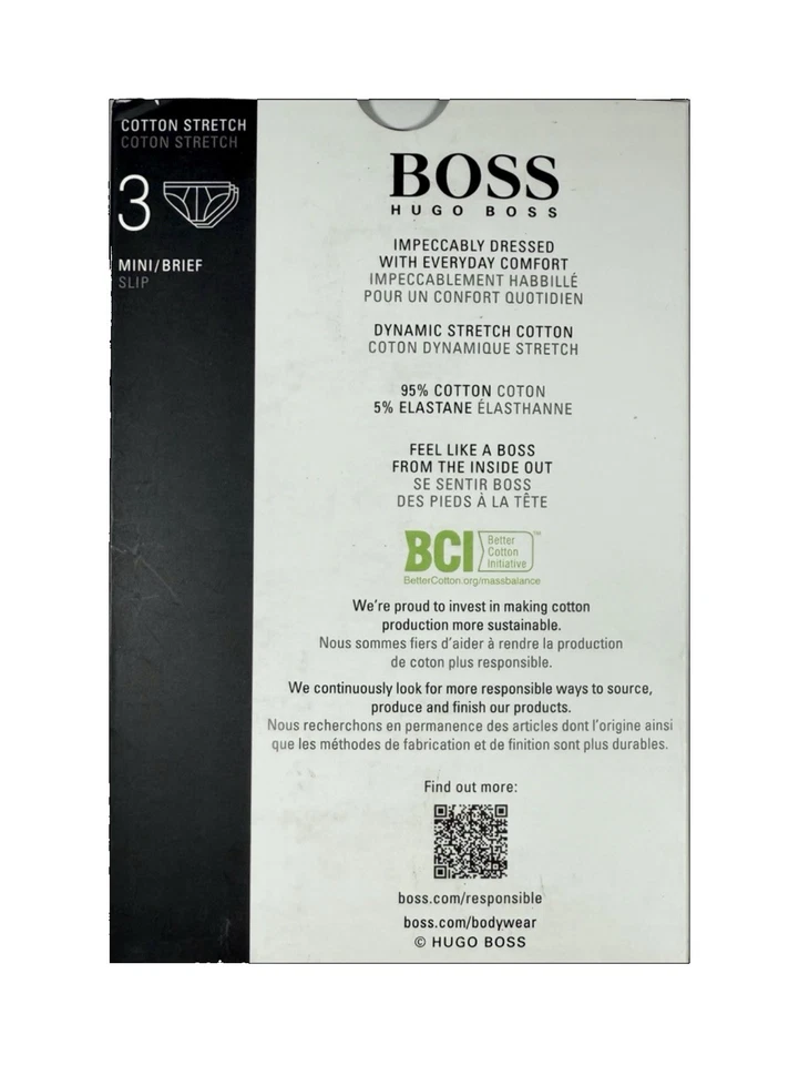 Nuevo con etiquetas. Hugo Boss. Pack de 3. Talla S. Calzoncillo elástico de algodón. Negro. MRSP. $42,00 Foto 3 de 4