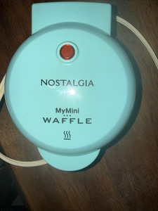 Mini Waffle Maker Blue College Dorm School Called Nostalgia