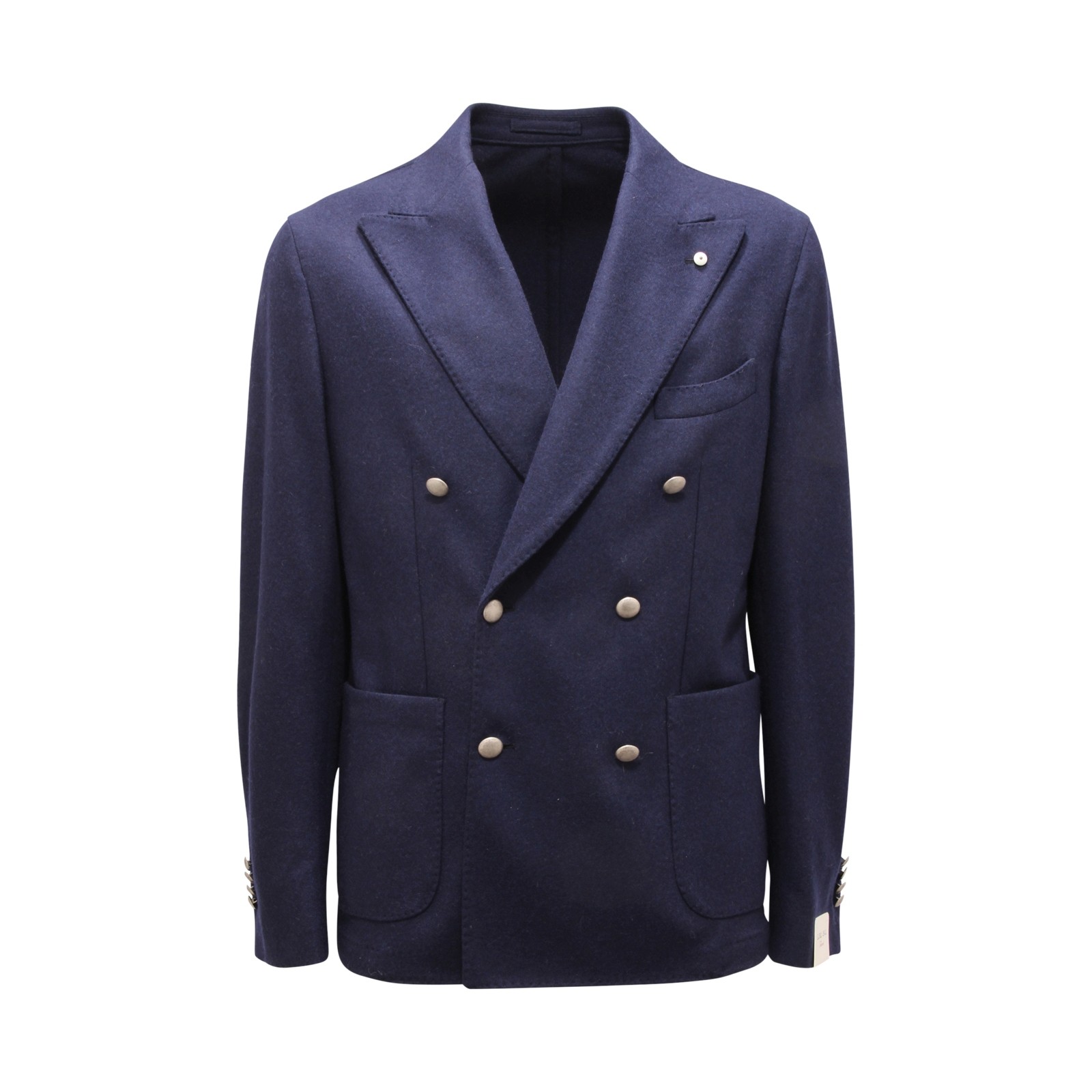 2643AQ мужская куртка из полушерстяной ткани giacca doppiopetto uomo LBM 1911 синего цвета 83490₽