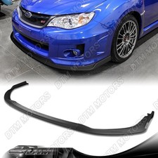 For 11-14 Subaru Wrx Sti Cs2-style Jdm Unpainted Black Front Bumper Body Kit Lip