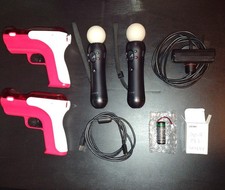 PS3 Move Bundle 2-Motion Controllers with gun...