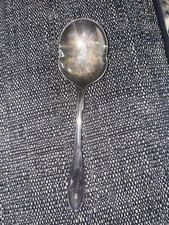 Vintage Silver Plate Scalloped Jam Spoon - L.R. Crouch Cardiff & Newport