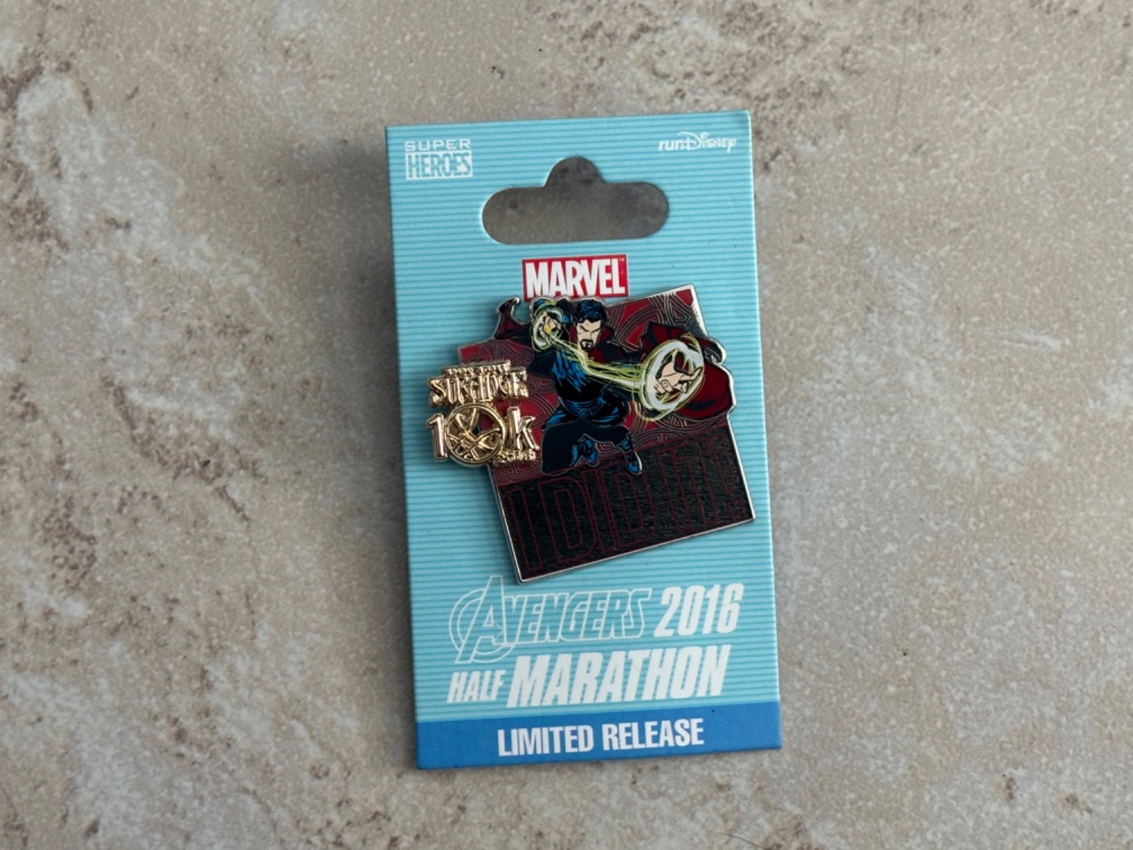 RunDisney Doctor Strange 10k 2016 Avengers Half Marathon Disney Trading Pin