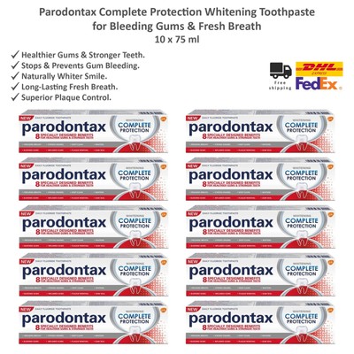 Parodontax Complete Protection Whitening Gum Health Toothpaste, 8 Benefits, 10x