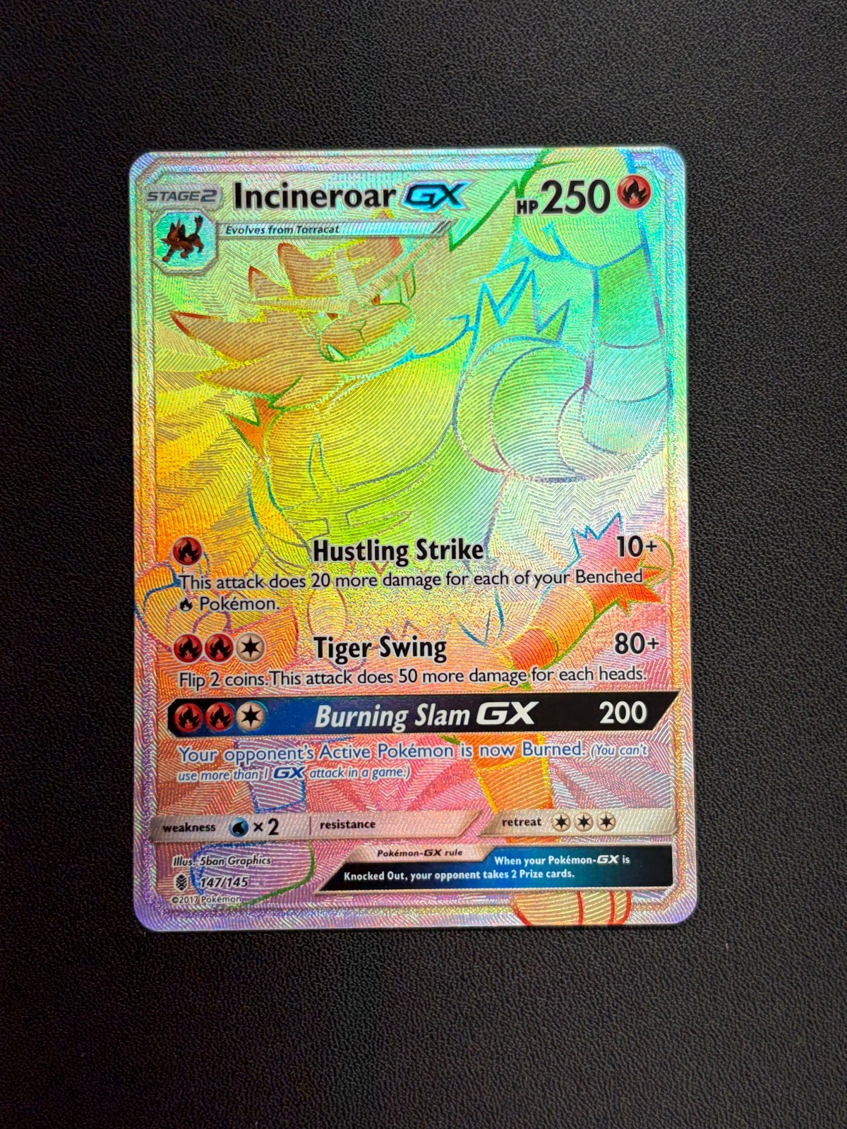 Incineroar GX (Secret) SM - Guardians Rising 147/145 Holo