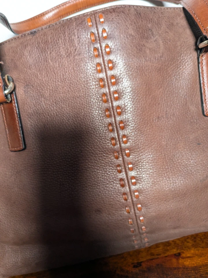 Bolso de hombro Fossil vintage de cuero marrón 14,5x10 Foto 4 de 4