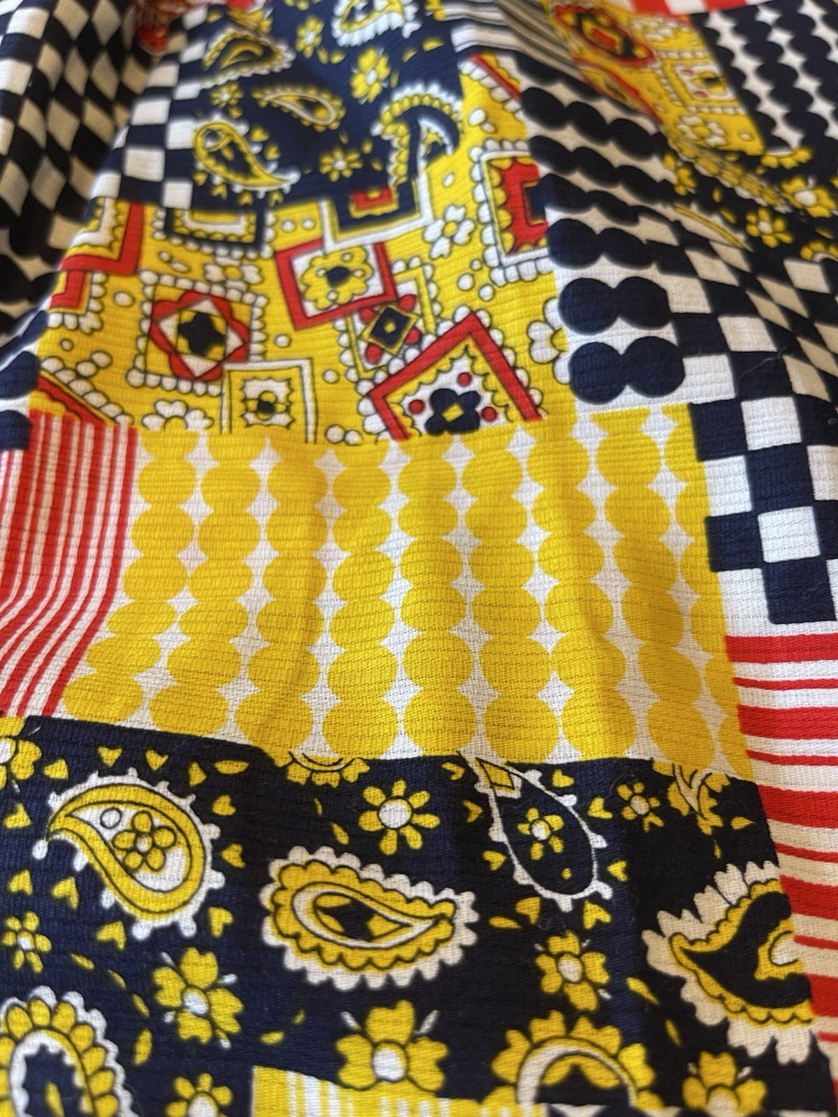 Vintage Handmade Patchwork A Line Full Skirt - image 7