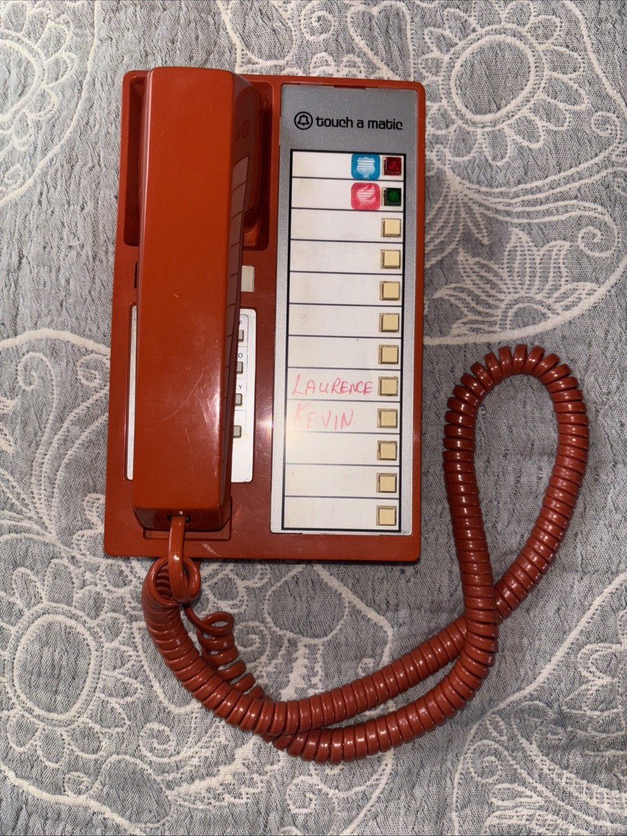 VTG Western Electric Touch A Matic Burnt Orange Retro Phone 70s