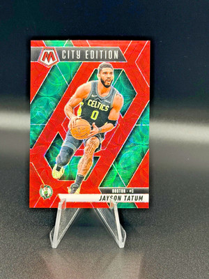 JAYSON TATUM 2024-25 Panini Mosaic #287 International Red Prizm 03/75
