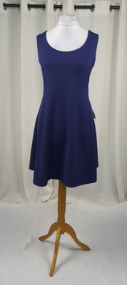 ASOS Maternity Ribbed Fit and Flare Dress Navy Size UK 18 EU 46 NH10 FF 01
