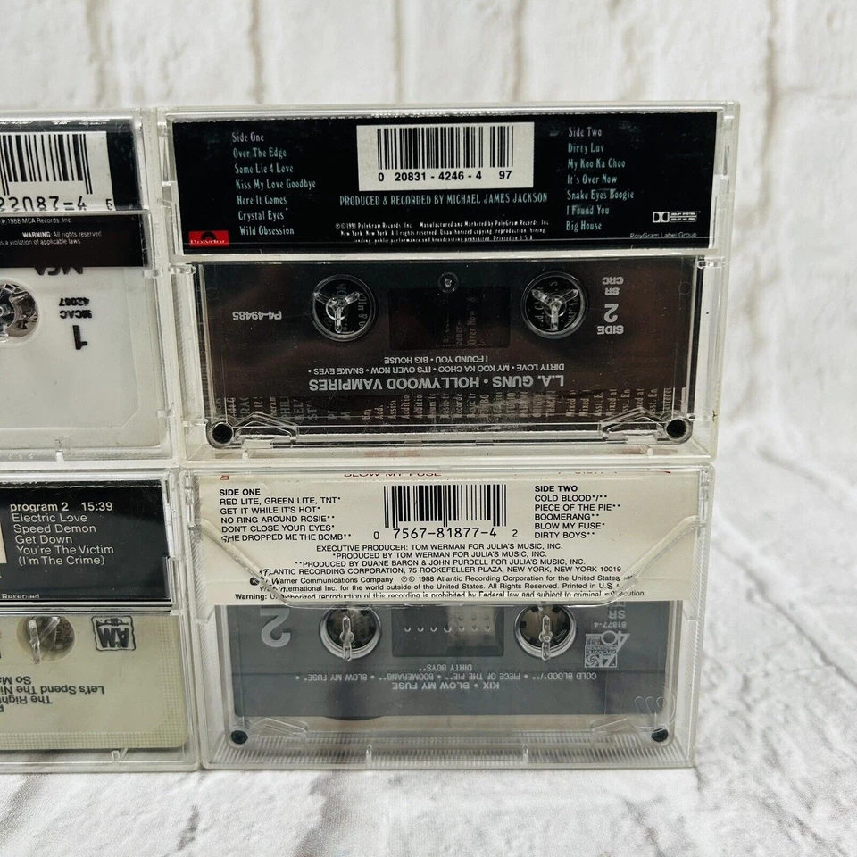Krokus LA guns kix keel Cassette Tape Lot Hair Metal Heart Attack Blow My Fuse Foto 3 de 4