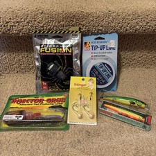 6 New Rapala Lure Spider wire Tip Up Fishing Line Stinger Jig Injector Grub