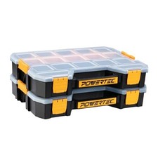 Organizer with Removable 2 Packs - Medium 17 Compartments Stackable Tool Box