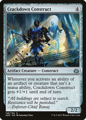 Crackdown Construct 1x FOIL AER MTG Aether Revolt Uncommon MINT artifact