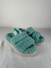 UGG Oh Fluffita Slingback Sandals Slippers Women's Size 10 Green 1120876