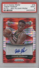 2014-15 Panini Prizm Red Pulsar 97/99 Jabari Parker #76 PSA 9 MINT Auto 3d3