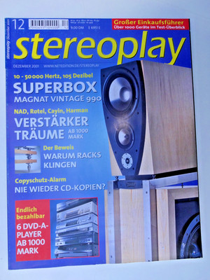 STEREOPLAY 12/01,MAGNAT VINTAGE 990,CAYIN 220 CI,HARMAN HK 670,NAD C 370,ROTEL 1