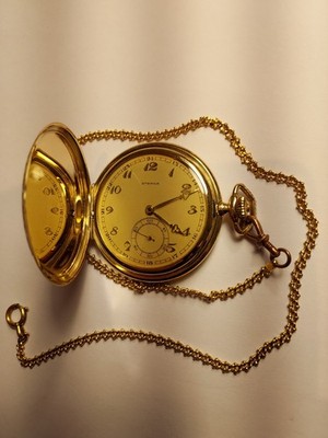 Eterna 14 Karat massiv Taschenuhr Savonette