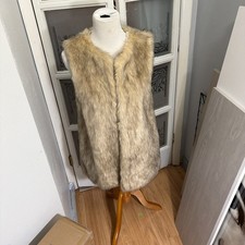 Universal Thread Faux Fur Sherpa Vest   Ivory/Cream, OSFM, Cozy Open Front