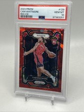 2023-24 Panini Prizm Cam Whitmore Red Ice Prizm RC #129 PSA 10 RARE ROCKETS