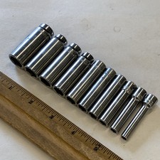 Matco Usa 14 Drive 10 Pc Deep Socket Set Ad-series 5mm To 14mm 12 6pt M1134