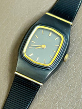 Seiko Ref. 2P20-5050 Quartz Vintage Damenuhr 15 mm Schwarz defekt